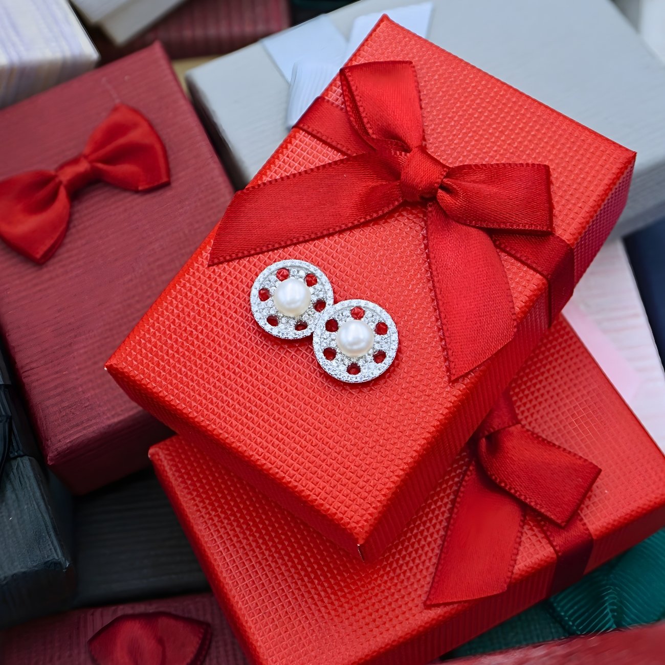 Σκουλαρίκια με Πέρλες "Aronia", από Ασήμι 925